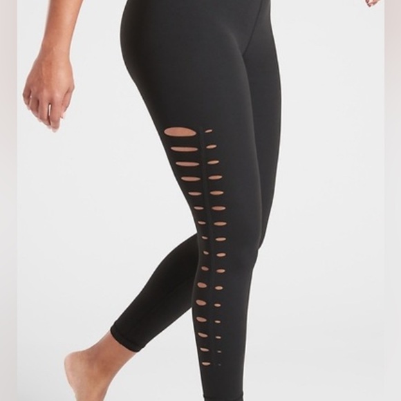 Athleta Pants - Athleta black cut out leggings 7/8 length